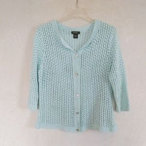 Eddie Bauer hand crocheted sweater.  Size L